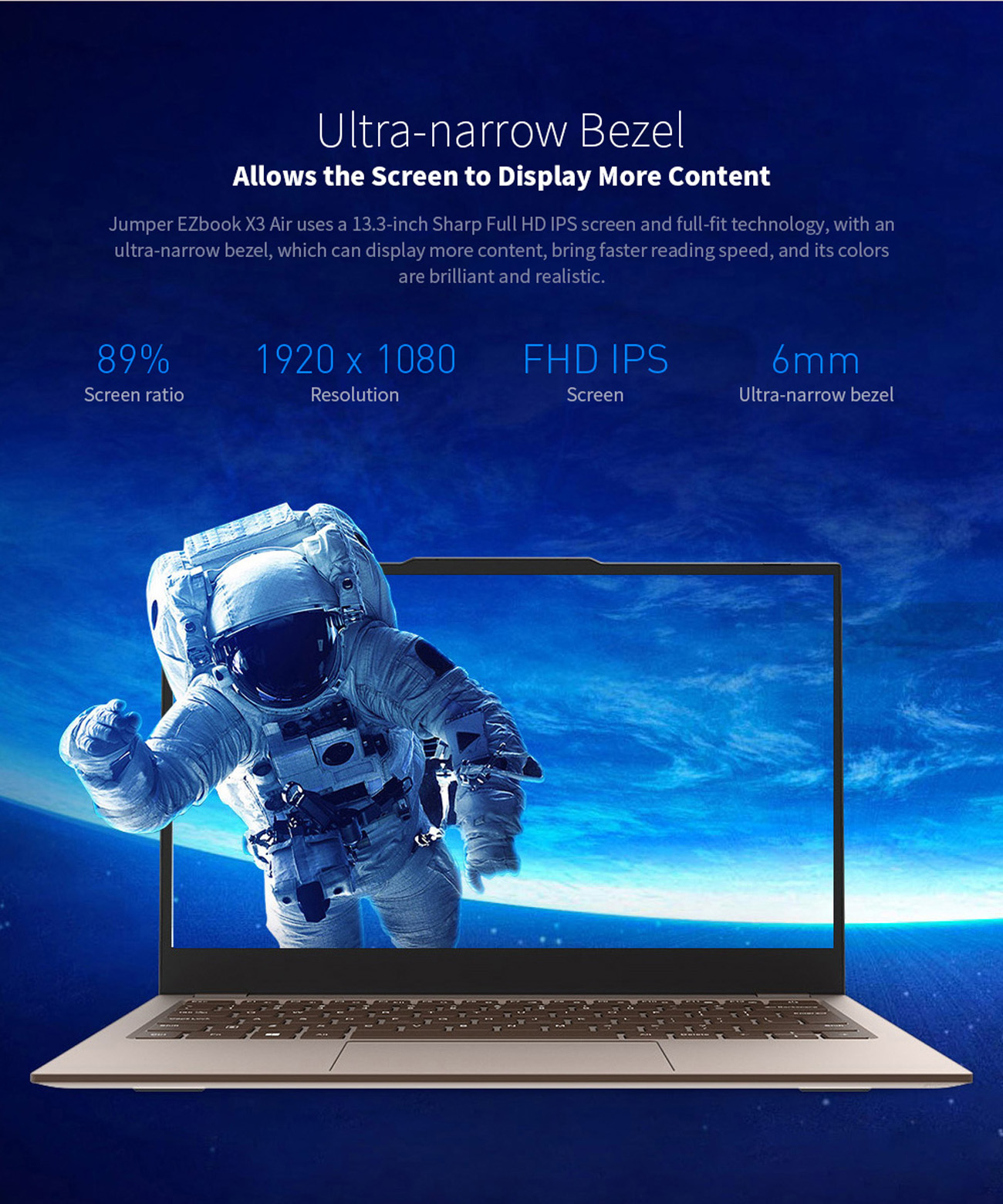 Jumper EZbook X3 Air Laptop 13.3inch 1080P FHD IPS Screen Intle ...